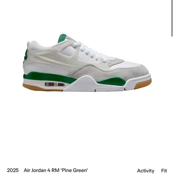 Nike Other - Nike Air Jordan 4 RM White and Green Sneakers